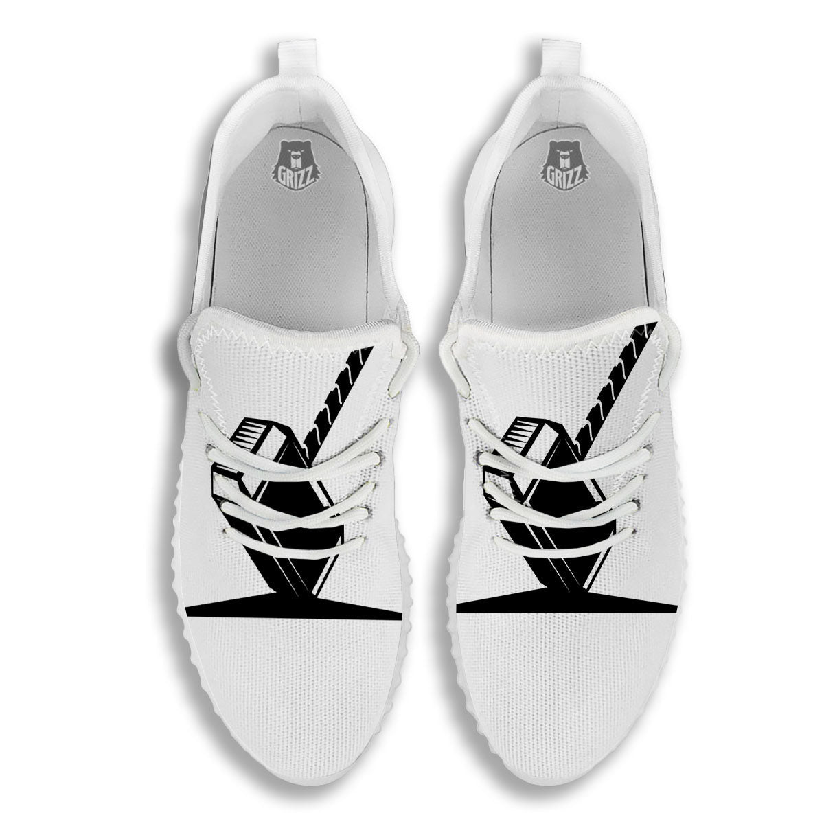Mjolnir Hammer Of Thor Print White Walking Shoes-grizzshop