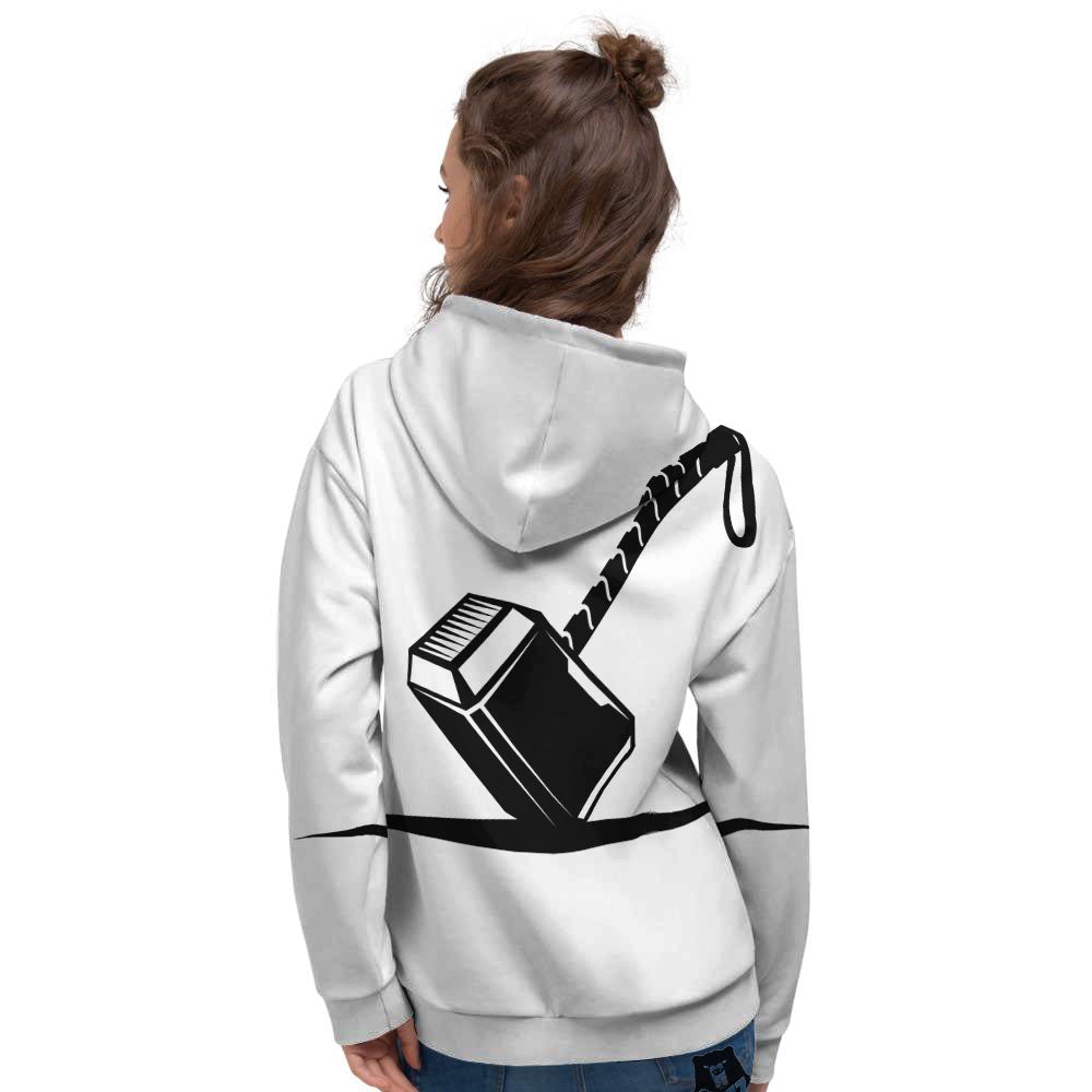 Mjolnir Hammer Of Thor Print Women's Hoodie-grizzshop