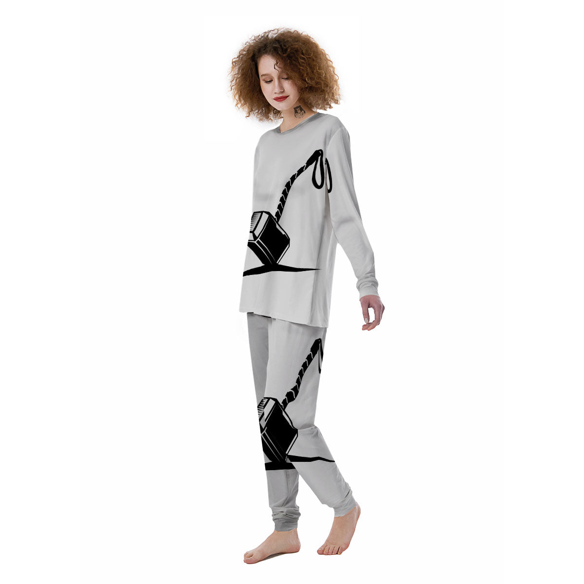 Mjolnir Hammer Of Thor Print Women's Pajamas-grizzshop