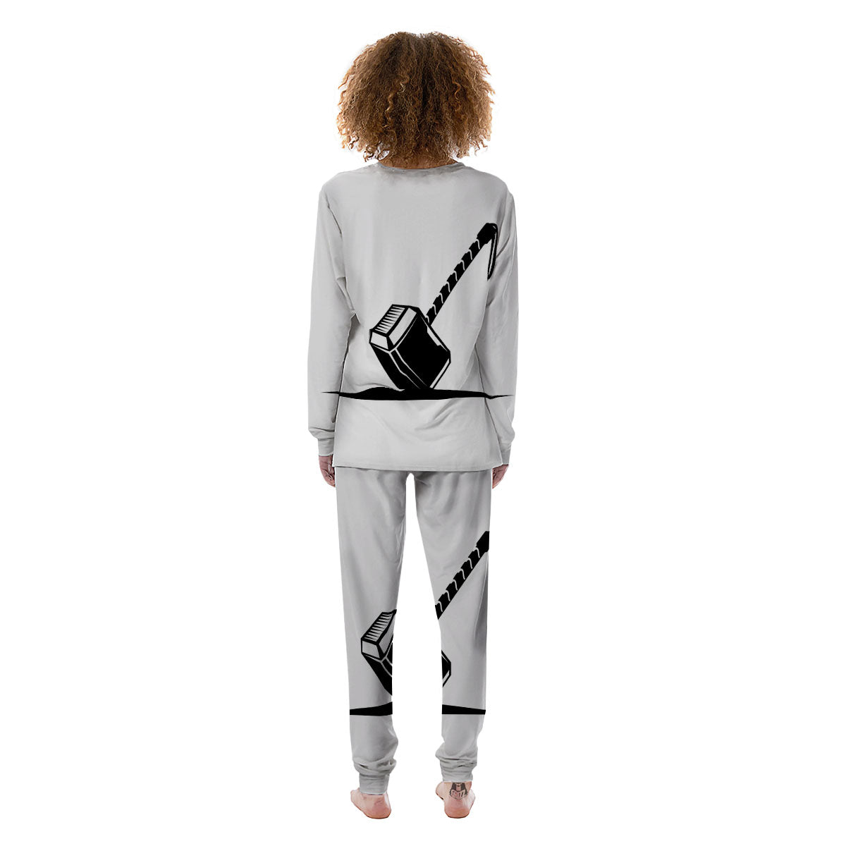 Mjolnir Hammer Of Thor Print Women's Pajamas-grizzshop