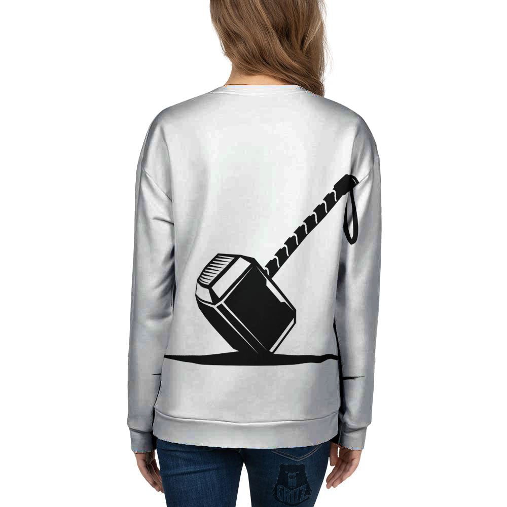 Mjolnir Hammer Of Thor Print Women's Sweatshirt-grizzshop