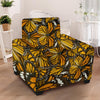 Monarch Butterfly Pattern Print Armchair Cover-grizzshop