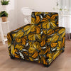 Monarch Butterfly Pattern Print Armchair Cover-grizzshop