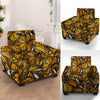 Monarch Butterfly Pattern Print Armchair Cover-grizzshop