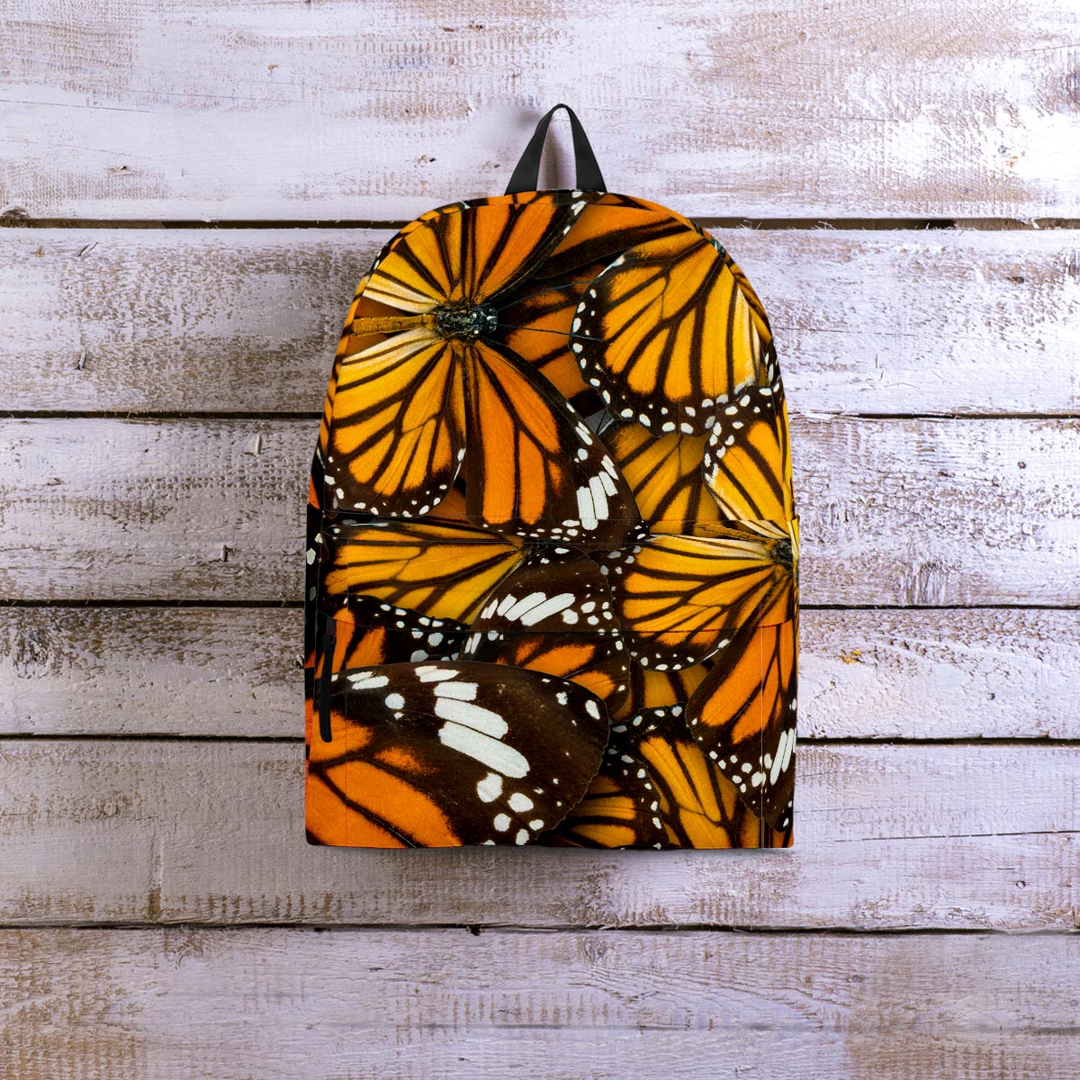 Monarch Butterfly Pattern Print Backpack-grizzshop