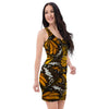 Monarch Butterfly Pattern Print Bodycon Dress-grizzshop