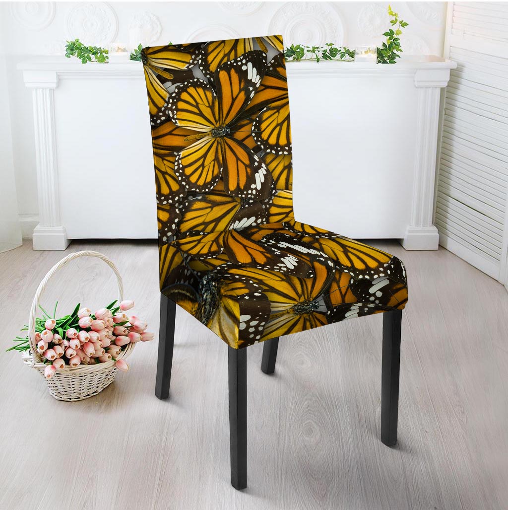 Monarch Butterfly Pattern Print Chair Cover-grizzshop