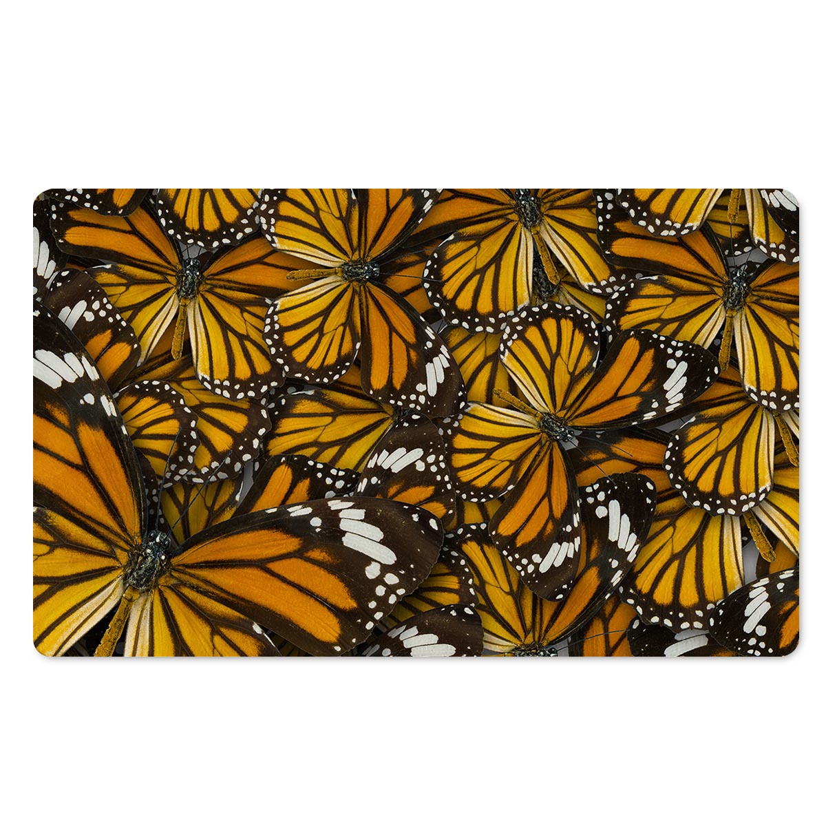 Monarch Butterfly Pattern Print Door Mat-grizzshop