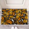 Monarch Butterfly Pattern Print Door Mat-grizzshop