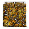 Monarch Butterfly Pattern Print Duvet Cover Bedding Set-grizzshop