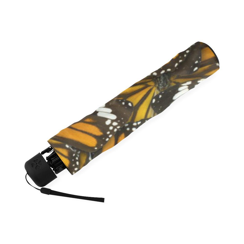 Monarch Butterfly Pattern Print Foldable Umbrella-grizzshop