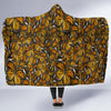 Monarch Butterfly Pattern Print Hooded Blanket-grizzshop