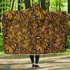 Monarch Butterfly Pattern Print Hooded Blanket-grizzshop