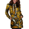 Monarch Butterfly Pattern Print Hoodie Dress-grizzshop