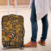 Monarch Butterfly Pattern Print Luggage Cover Protector-grizzshop