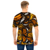 Monarch Butterfly Pattern Print Men T Shirt-grizzshop