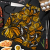 Monarch Butterfly Pattern Print Men's Apron-grizzshop