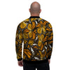 Monarch Butterfly Pattern Print Men's Bomber Jacket-grizzshop