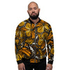 Monarch Butterfly Pattern Print Men's Bomber Jacket-grizzshop