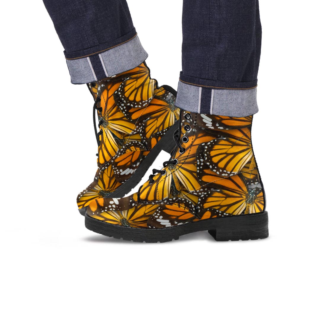 Monarch Butterfly Pattern Print Men's Boots-grizzshop