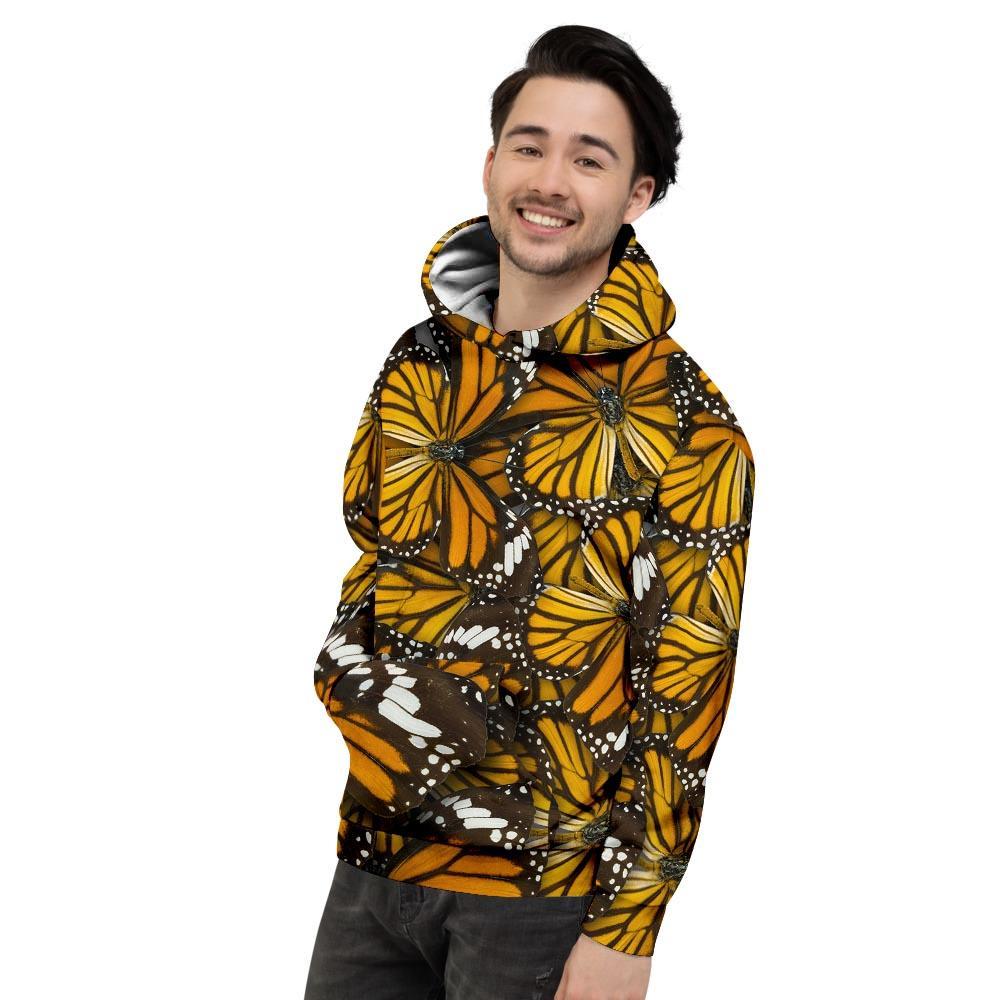 Monarch Butterfly Pattern Print Men's Hoodie-grizzshop