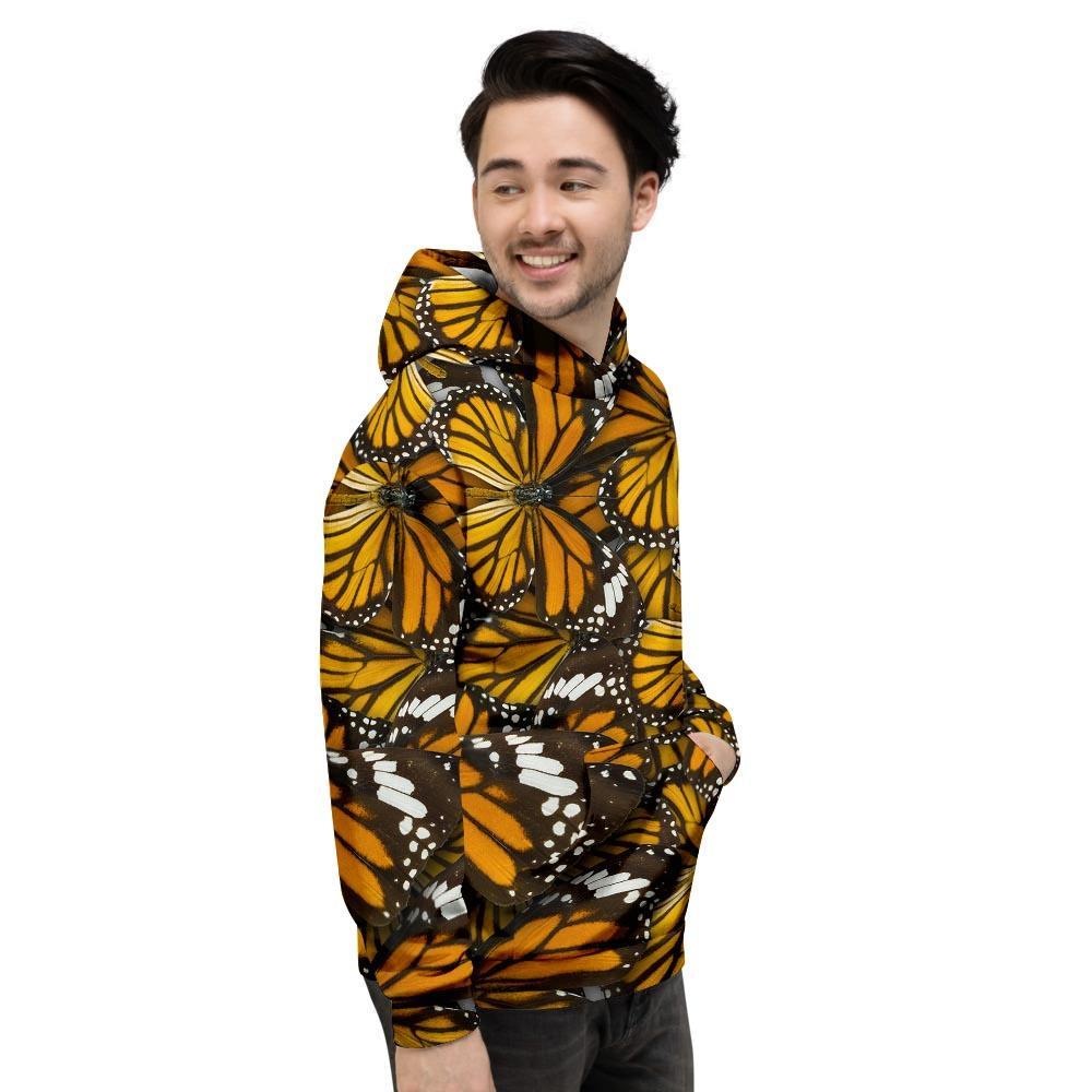 Monarch Butterfly Pattern Print Men's Hoodie-grizzshop