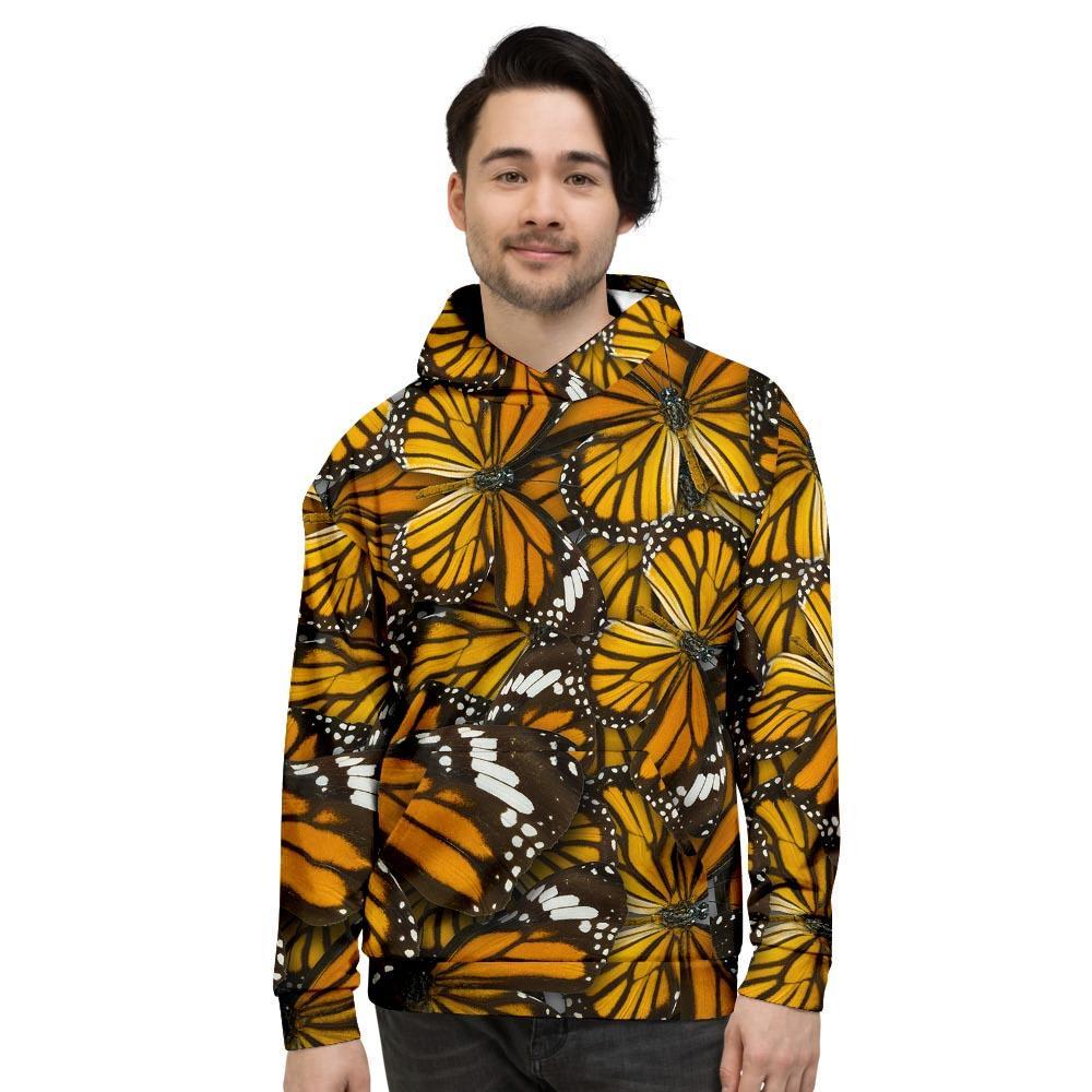 Monarch Butterfly Pattern Print Men's Hoodie-grizzshop