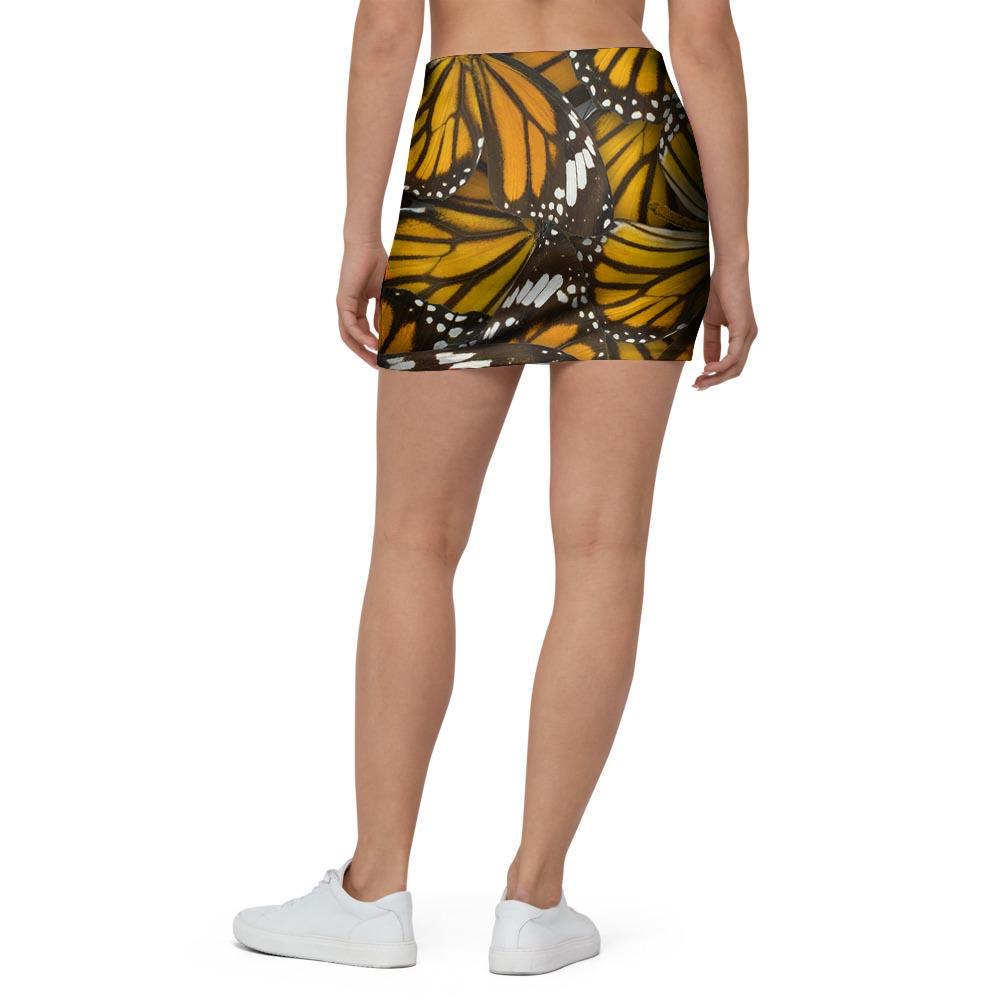 Monarch Butterfly Pattern Print Mini Skirt-grizzshop