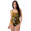 Monarch Butterfly Pattern Print One Piece Swimsuite-grizzshop