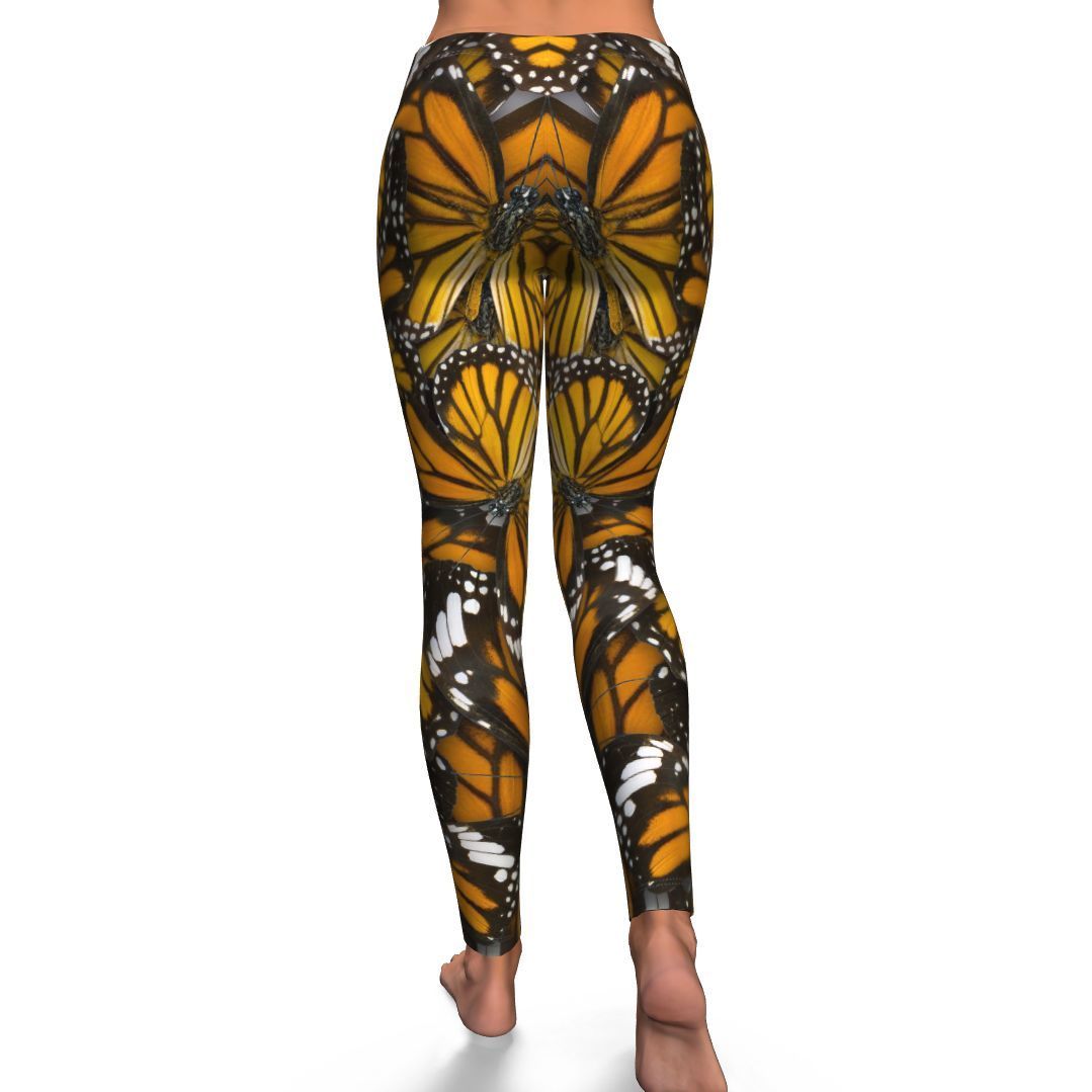 Monarch Butterfly Pattern Print Pattern Women Leggings-grizzshop