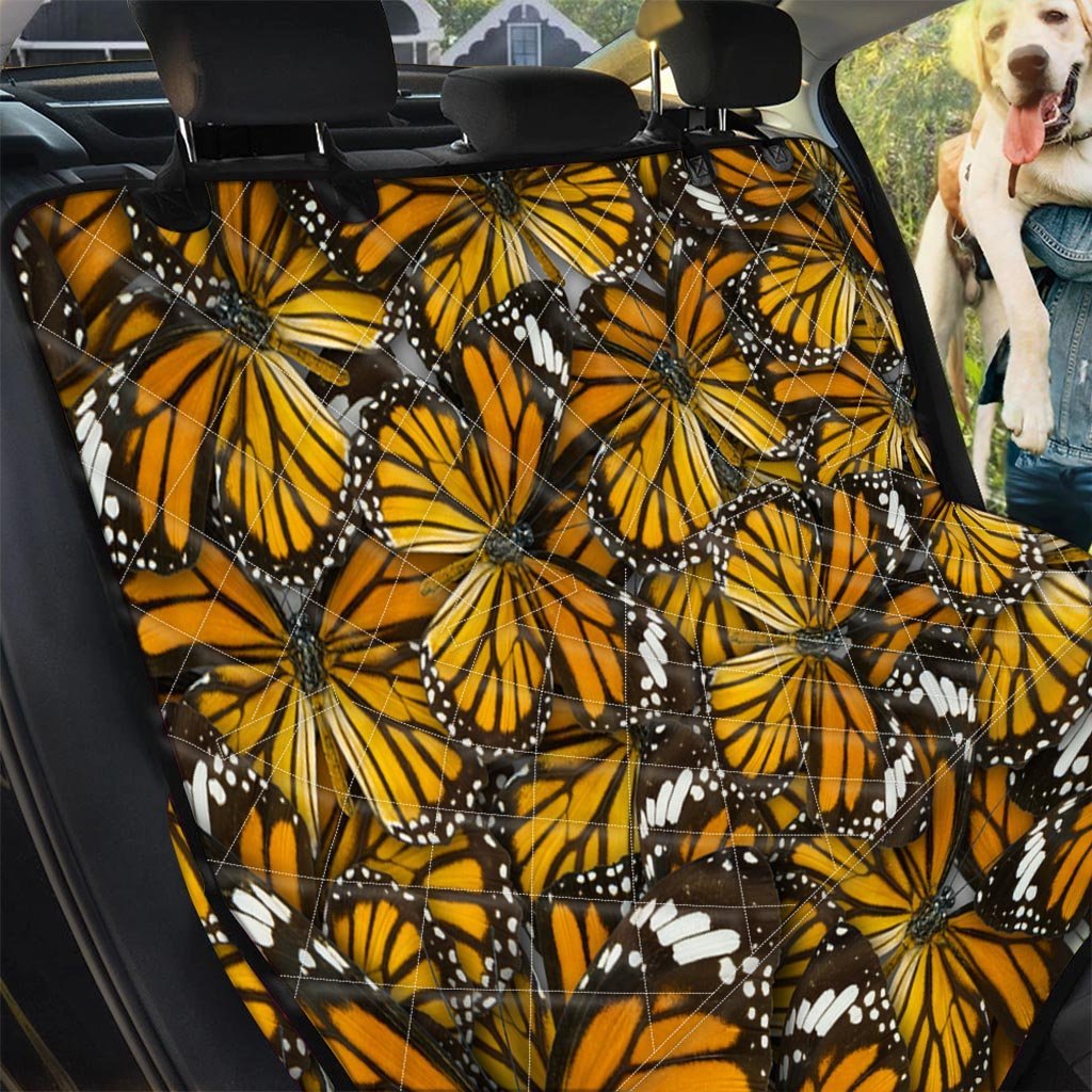 Monarch Butterfly Pattern Print Pet Car Seat Cover-grizzshop