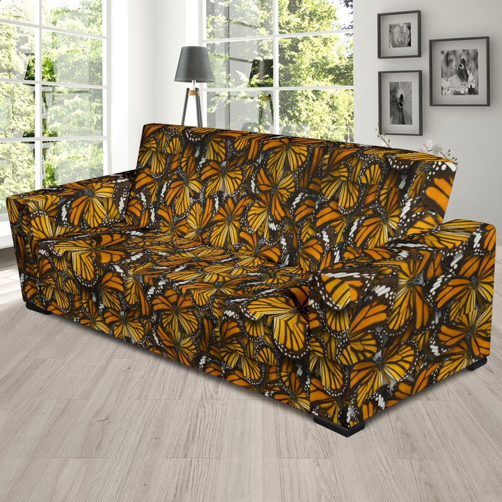 Monarch Butterfly Pattern Print Sofa Covers-grizzshop