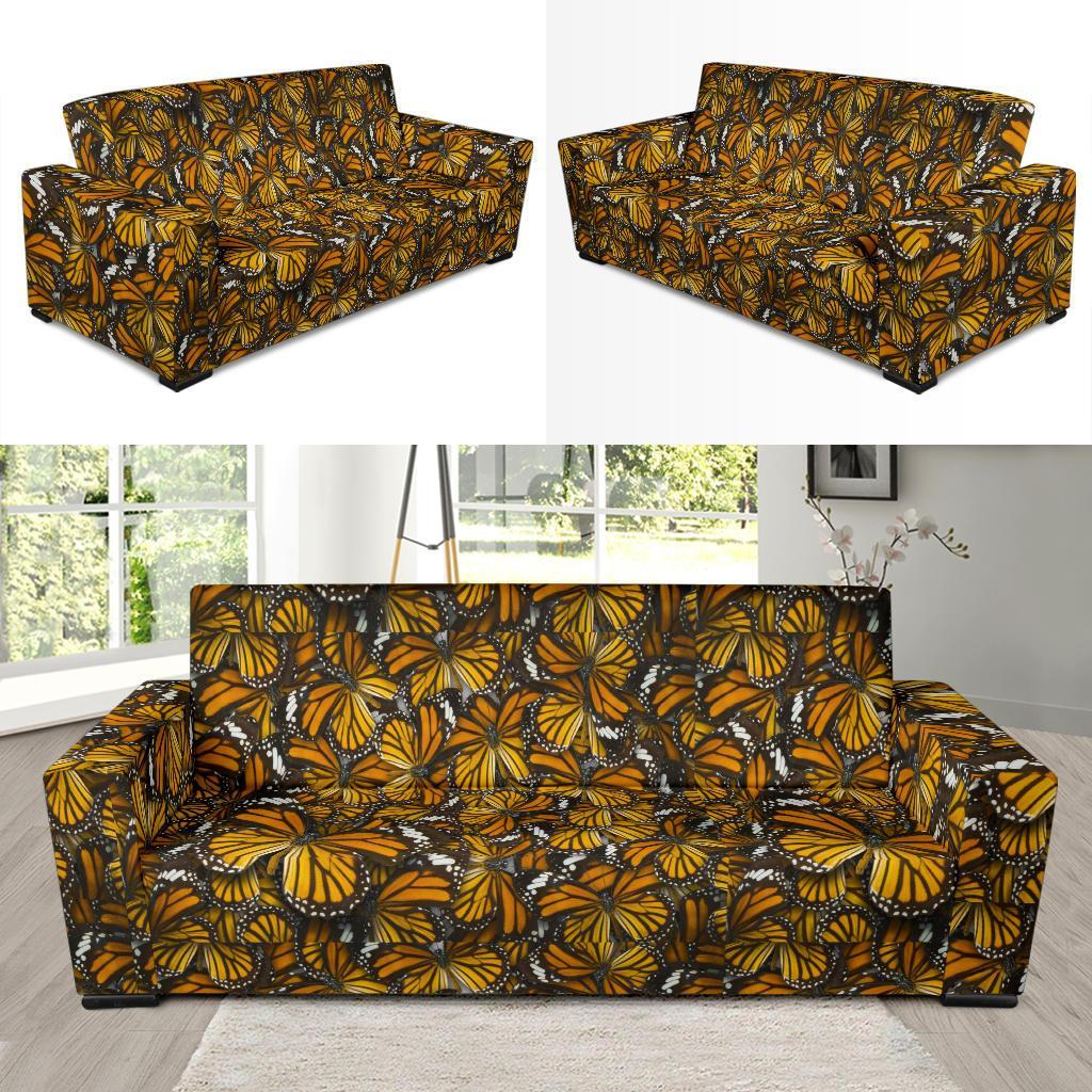 Monarch Butterfly Pattern Print Sofa Covers-grizzshop