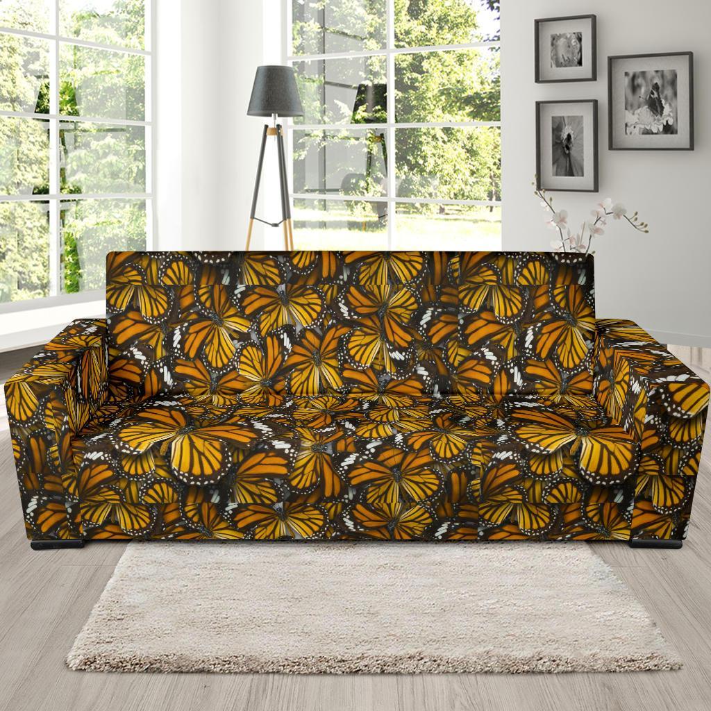 Monarch Butterfly Pattern Print Sofa Covers-grizzshop