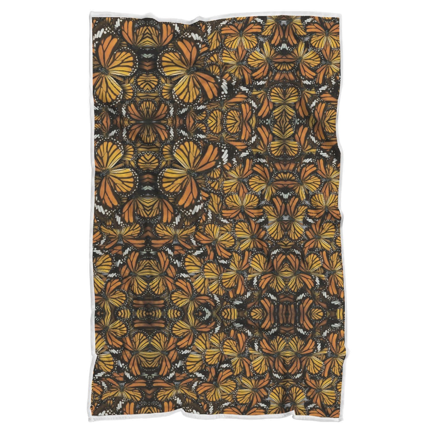 Monarch Butterfly Pattern Print Throw Blanket-grizzshop