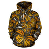 Monarch Butterfly Pattern Print Women Men Pullover Hoodie-grizzshop