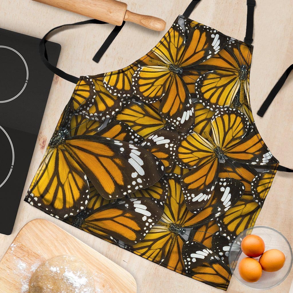 Monarch Butterfly Pattern Print Women's Apron-grizzshop