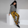 Monarch Butterfly Pattern Print Women's Joggers-grizzshop