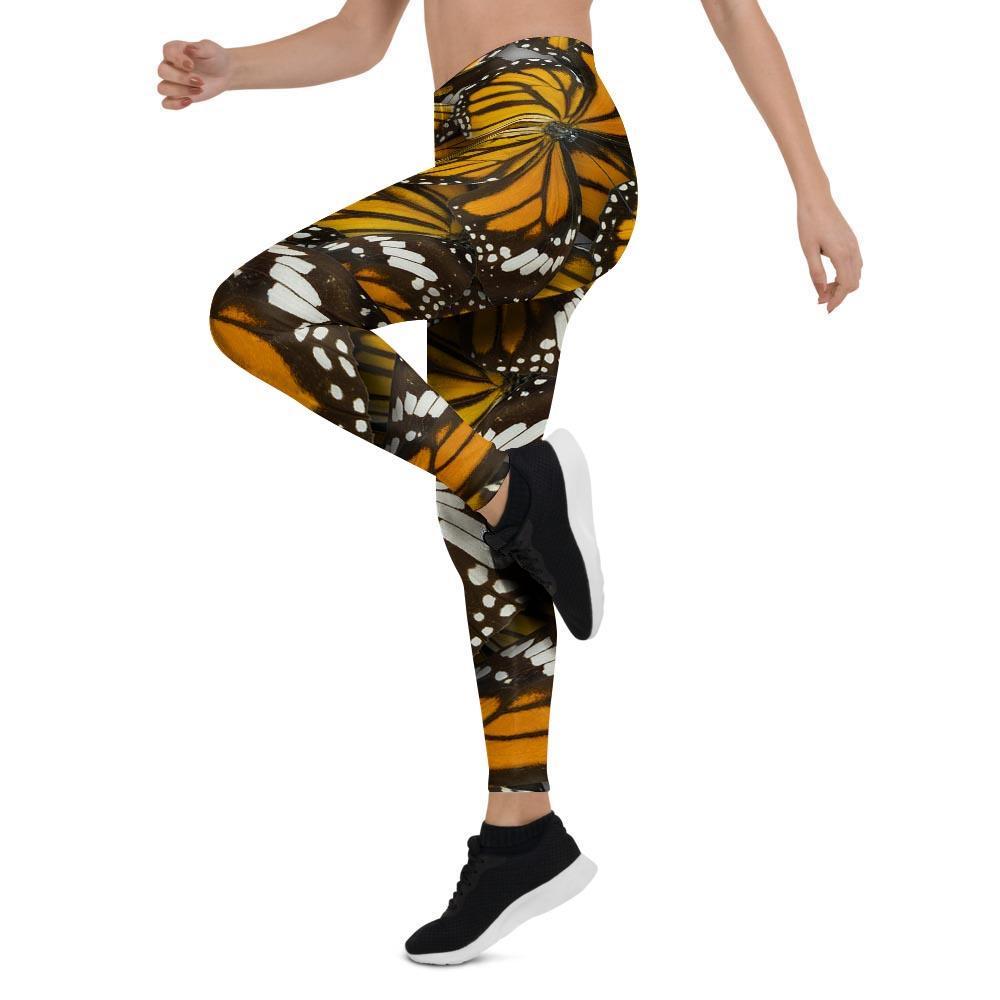 Monarch Butterfly Pattern Print Women's Leggings-grizzshop