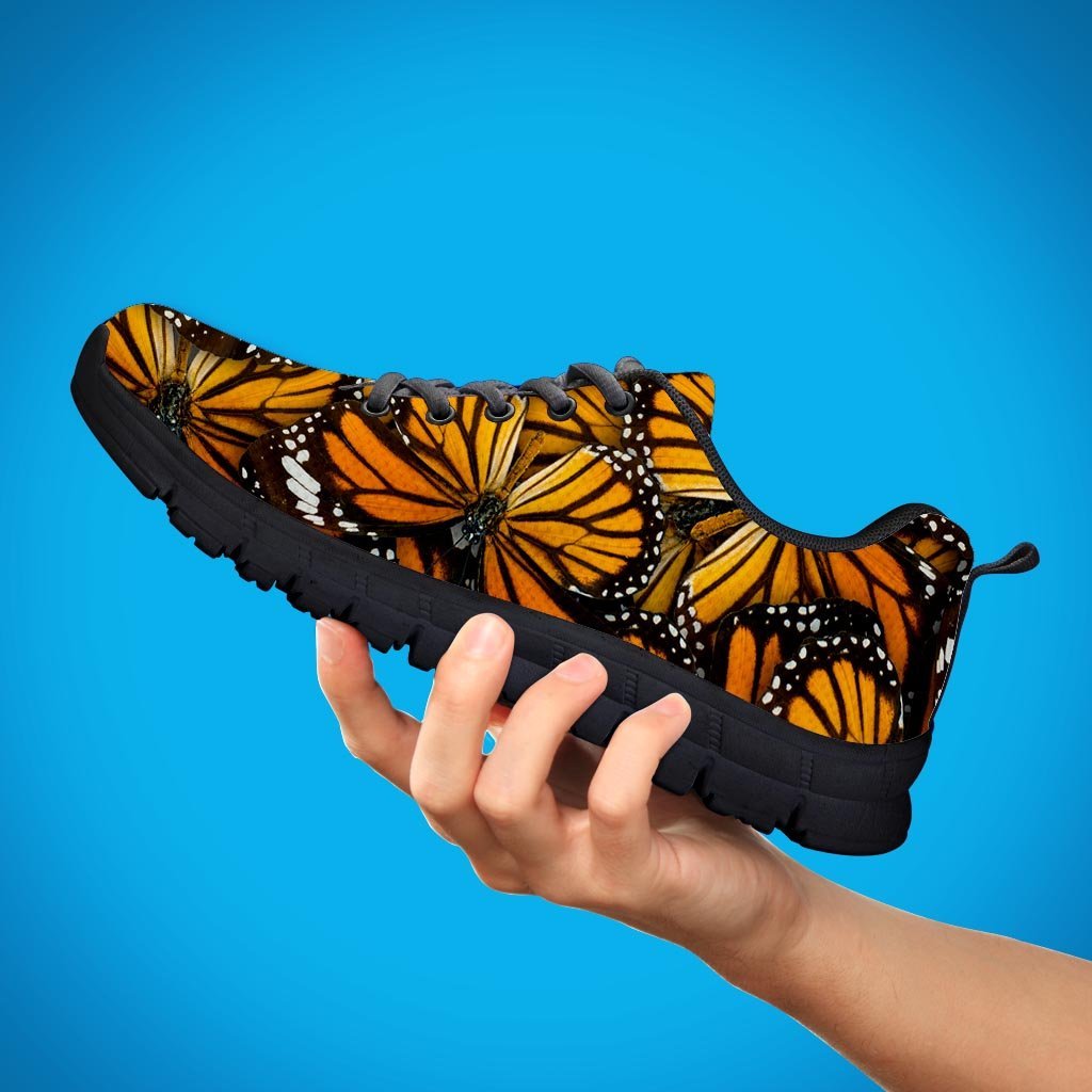 Monarch Butterfly Pattern Print Women's Sneakers-grizzshop