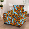 Monarch Butterfly Print Armchair Cover-grizzshop