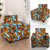 Monarch Butterfly Print Armchair Cover-grizzshop