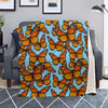 Monarch Butterfly Print Blanket-grizzshop