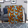 Monarch Butterfly Print Blanket-grizzshop