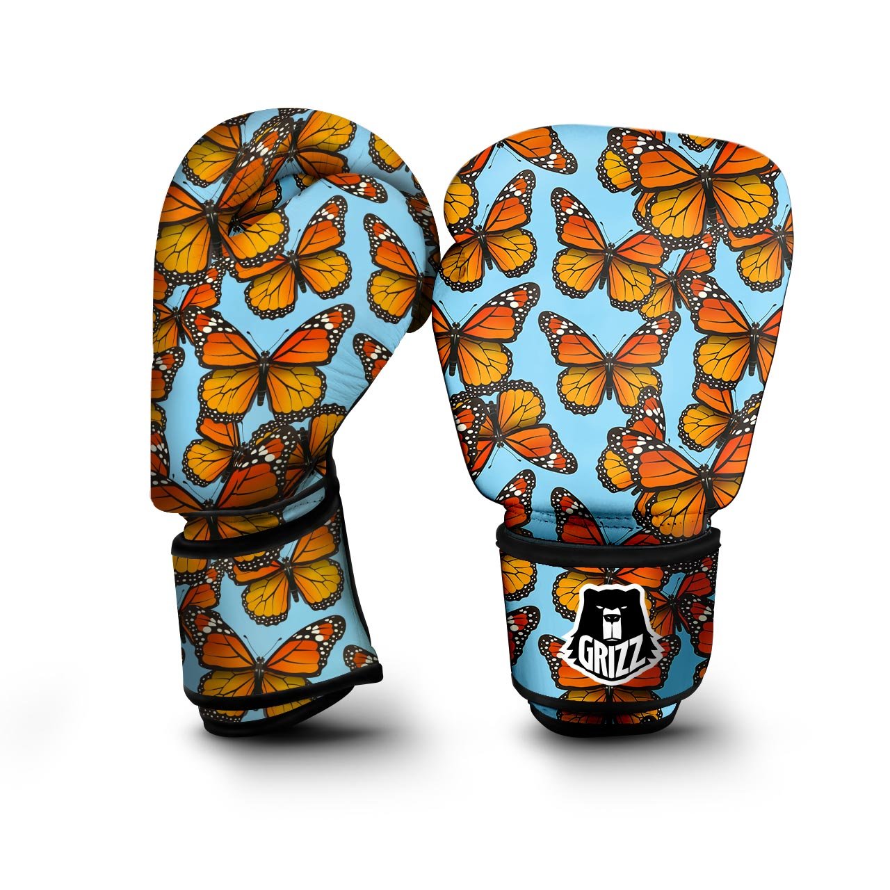 Monarch Butterfly Print Boxing Gloves-grizzshop