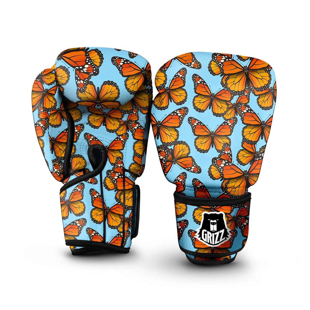 Monarch Butterfly Print Boxing Gloves-grizzshop