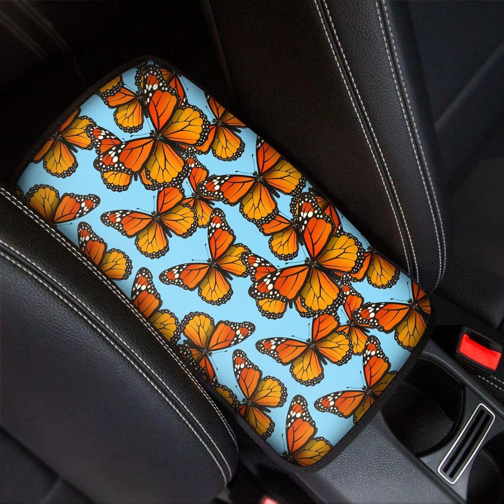 Monarch Butterfly Print Car Console Cover-grizzshop