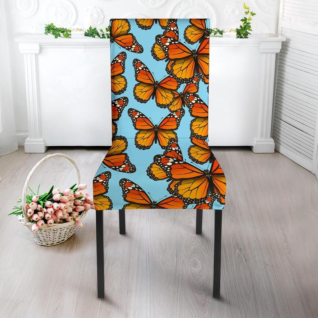 Monarch Butterfly Print Chair Cover-grizzshop