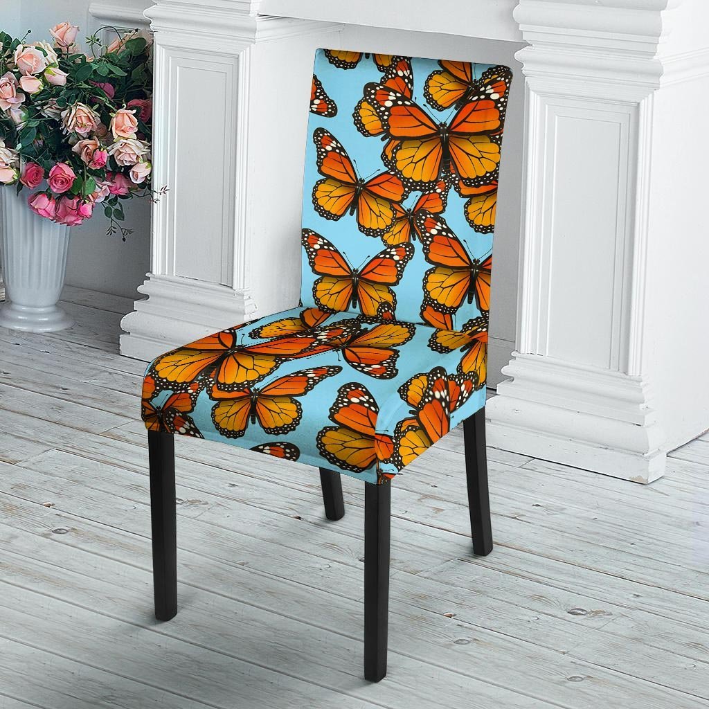 Monarch Butterfly Print Chair Cover-grizzshop