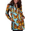 Monarch Butterfly Print Hoodie Dress-grizzshop